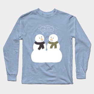 Funny Snowmen Design Long Sleeve T-Shirt